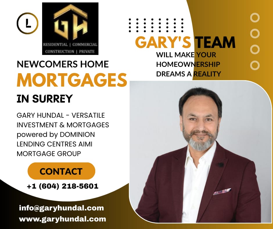 Newcomers Home Mortgages in Surrey